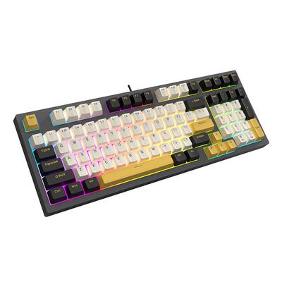 迅钛K98PRO机械键盘有线电竞游戏办公家用键盘带灯RGB炫酷背光
