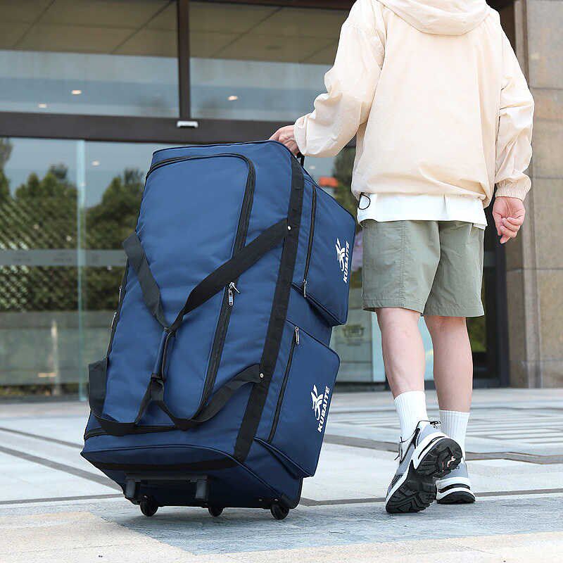 旅行包大容量男带轮子拉杆包手提行李袋收纳包女折叠野营旅游包