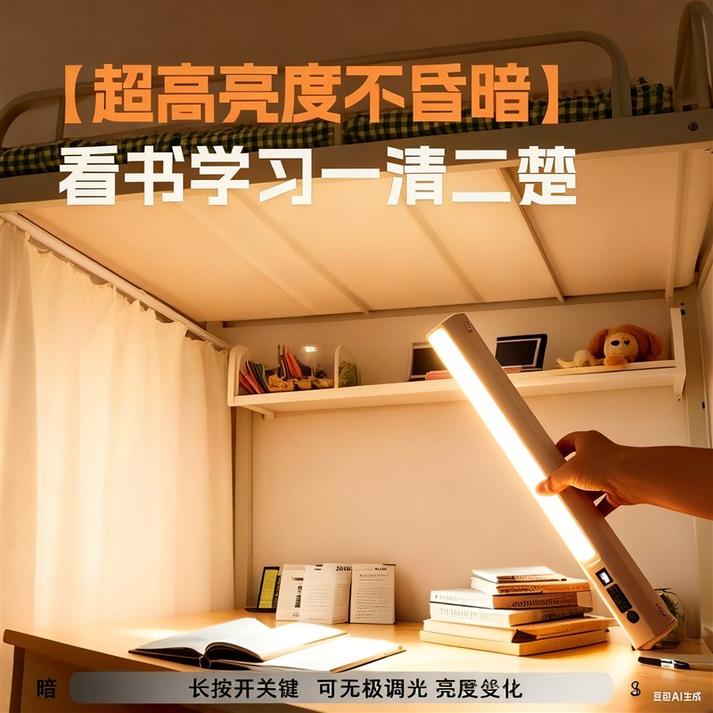2025新款台灯夜灯充电照明灯宿舍床上寝室卧室床头磁吸吸附阅读灯