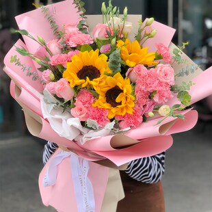 肇庆鲜花同城速递生日玫瑰花康乃馨向日葵花束四会端州区花店配送