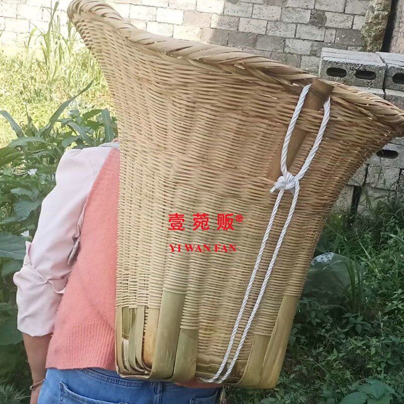 贵州竹子编织背箩背篓农村农用背篼建筑工地沙石背筐背萝竹编制品