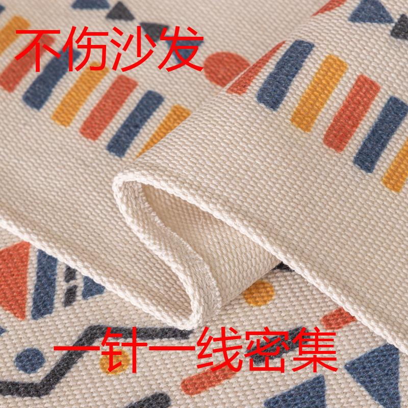 老粗布沙发垫高档棉麻棉线夏季四季通用欧式防滑新中式垫子巾套罩