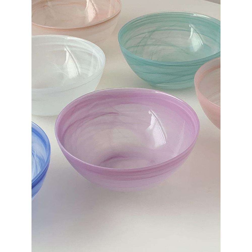 韩国Alabaster 幻彩云雾玻璃甜品碗沙拉碗面碗早餐酸奶麦片碗家用
