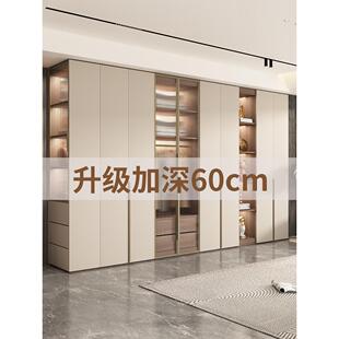 欧洲松木板实木衣柜家庭卧室现代简单防锈级流行大衣柜60厘米深定