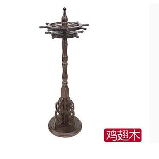 黑檀木圆形毛笔架笔挂可旋转鸡翅木笔架实木初学套装文房四宝摆件