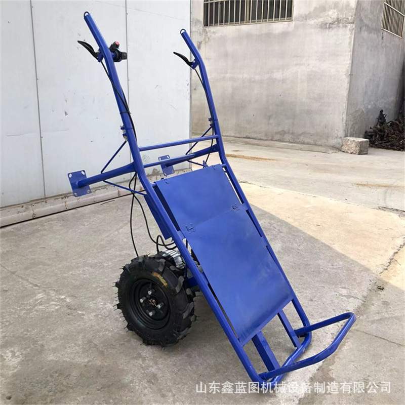 供应山地运输轮式高低速电动鸡公车 柿子采摘搬运平板手推车