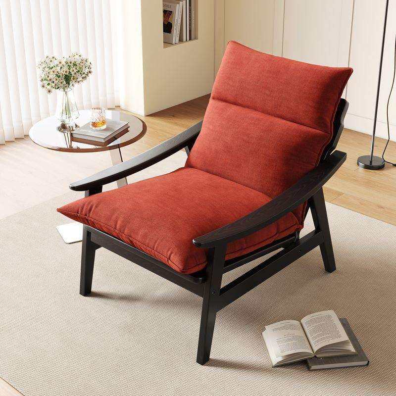 椅实木沙发椅家用客厅休闲懒人椅复古新款单人椅阳台懒人沙发2025