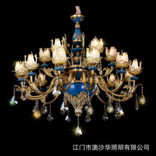 Lamp吊灯Crystal Full Light Lamp Brass