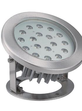 LED不锈钢水底灯水池喷泉照明灯防水rgb七彩涌泉灯24W36W48W60W