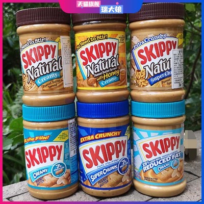 Skippy natural peanut butter美国进口四季宝天然涂抹面包花生酱