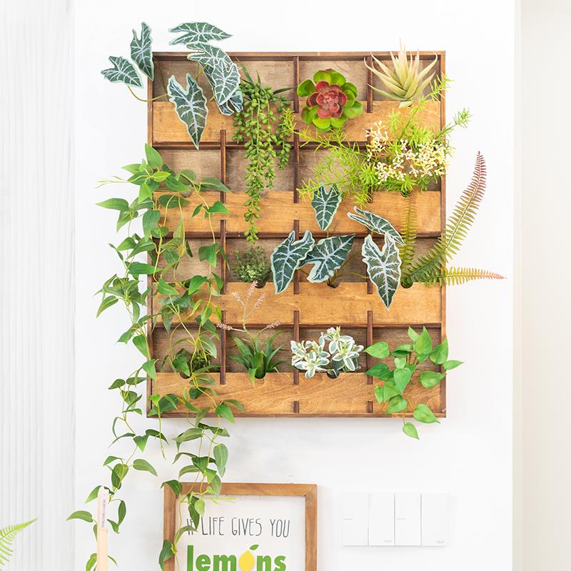 阿楹 仿真绿植墙上装饰法式春夏电表箱竖遮挡阳台店铺微景观壁画