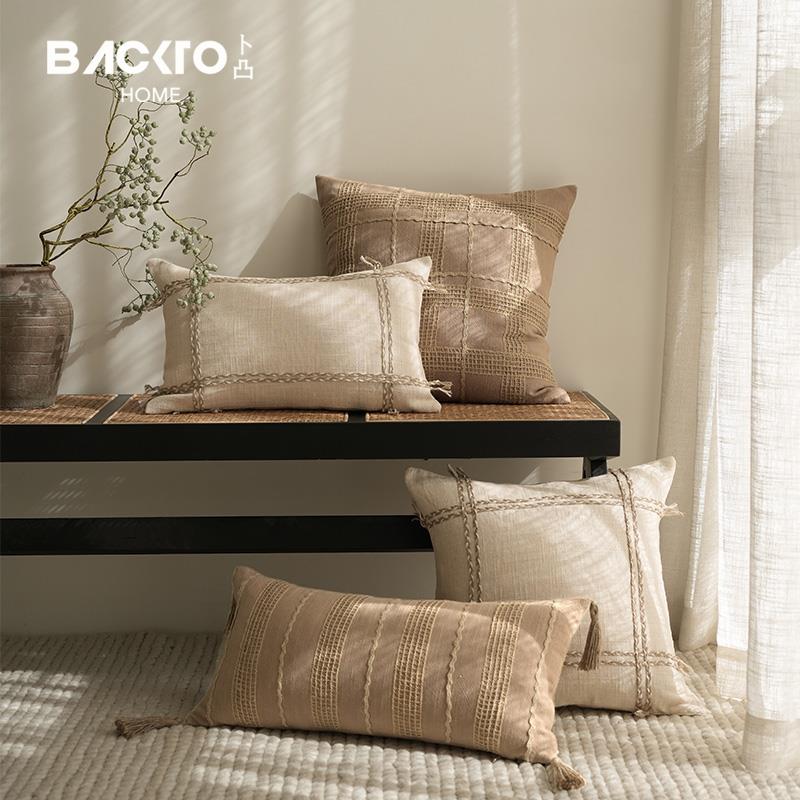 BACKTO卜凸侘寂风抱枕民宿酒店别墅样板房高级感靠垫靠枕沙发客厅