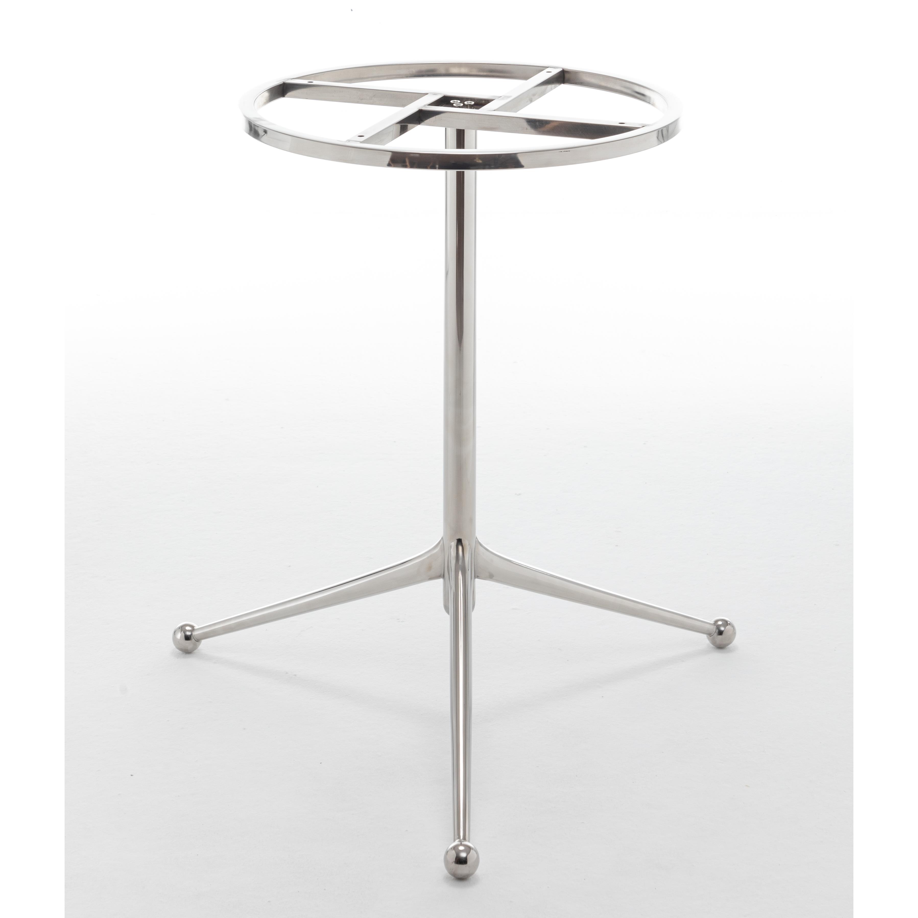 不锈钢台脚三叉一体式桌脚酒店定制咖啡厅桌脚金属免安装桌架F01