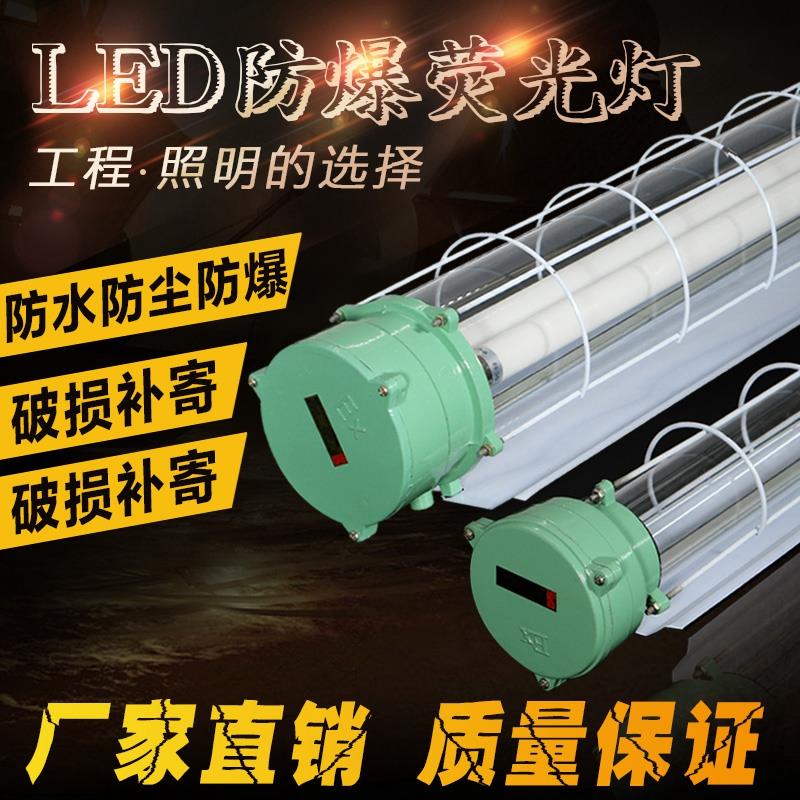 LED防爆灯荧光灯隔爆型单管双管车间厂房仓库灯罩灯管1x40w 2x40w