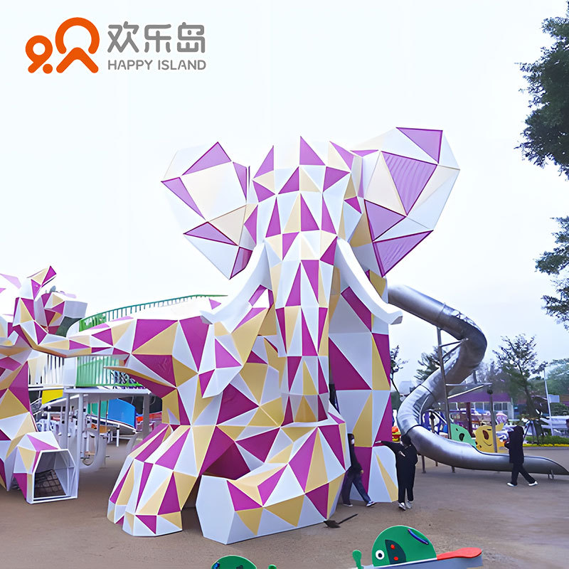 大象滑梯动植物造型无动力游乐设备非标定制大型主题乐园规划设计