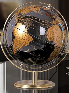 2025新款地球仪摆件轻奢高档办公室高级感酒柜客厅桌面装饰工艺品