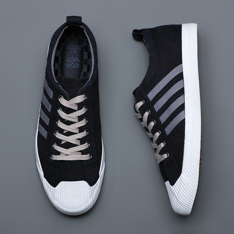 帆布鞋男鞋秋季新款透气休闲鞋韩版潮流平底百搭系带板鞋男网布鞋,流行男鞋,帆布鞋,淘宝优惠券,粉丝福利购,淘宝优惠卷