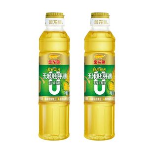 金龙鱼零反式脂肪鲜榨甜香玉米胚芽油400ml*2瓶压榨食用油实惠装