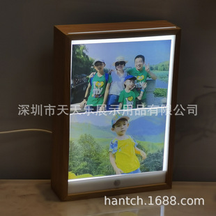 感应小夜灯可放画面照片人走灯灭夜用智能感应可充电自动橱衣柜灯