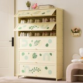 家用鞋 架置物柜玄关收纳神器 柜靠墙防尘柜落地收纳柜储物柜简易鞋