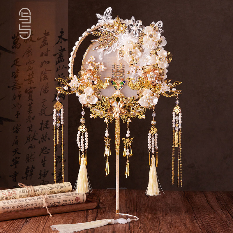 新娘团扇喜扇送闺蜜结婚礼物