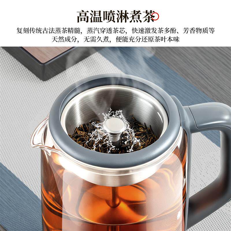 黑茶煮茶器玻璃烧水壶家用养生壶小型全自动多功能喷淋式蒸茶泡茶