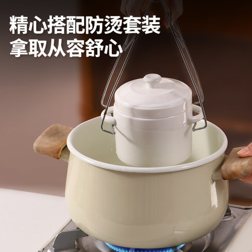 双盖炖盅陶瓷家用带盖隔水炖一人份2燕窝专用汤盅小瓦罐蒸盅炖罐