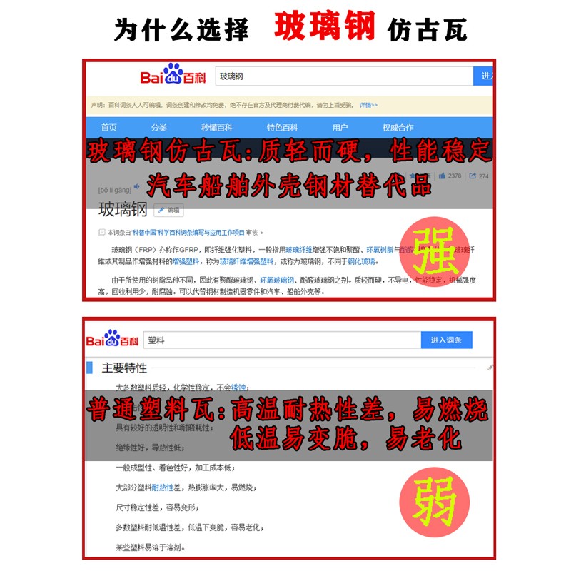 树脂瓦厂家直销中式围墙一体仿古屋顶装饰瓦