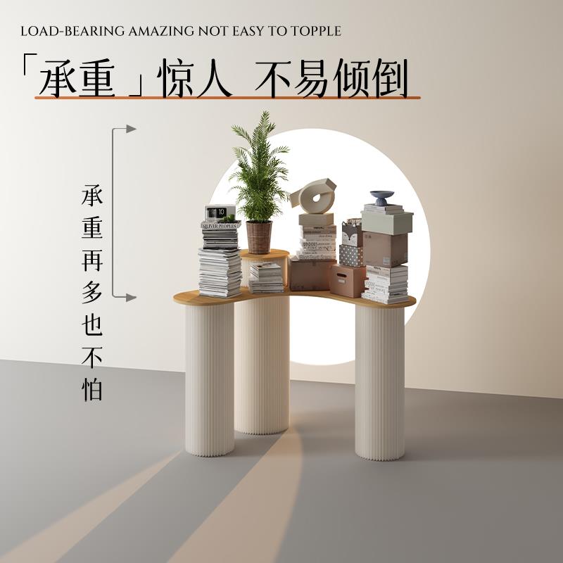 圆柱展台中岛台罗马柱展示架甜品精品商用摆台可折叠展示台装饰品