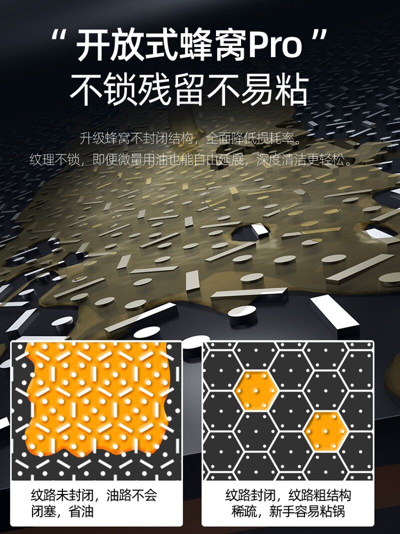 不锈钢深煎锅煎鸡蛋饼不粘平底锅专用无涂层燃气灶适用家用煎饼锅