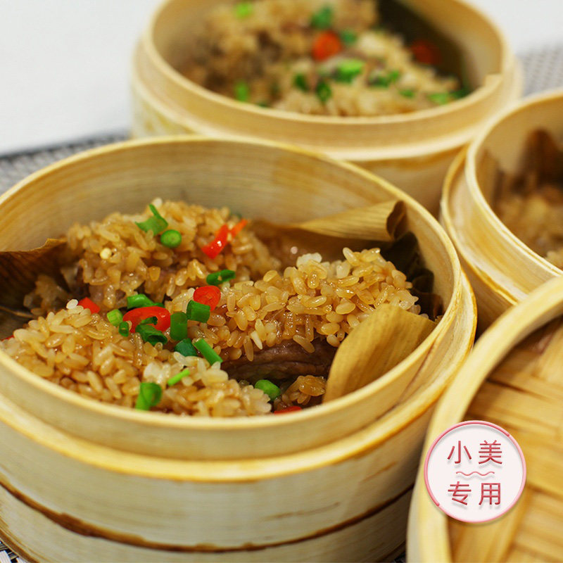 小美善品专用竹制蒸笼TM5TM6手工饺子小笼包蒸馒头包子三笼一盖