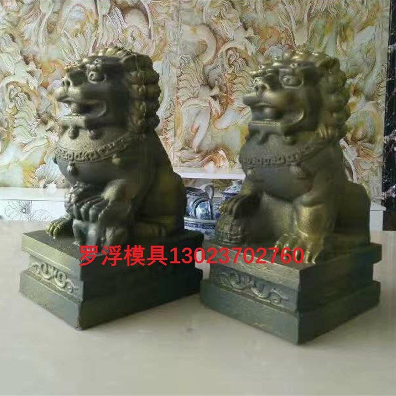欧式构件现浇罗马柱模具ABS塑钢雌雄水泥狮子模具间隔分隔柱摆饰