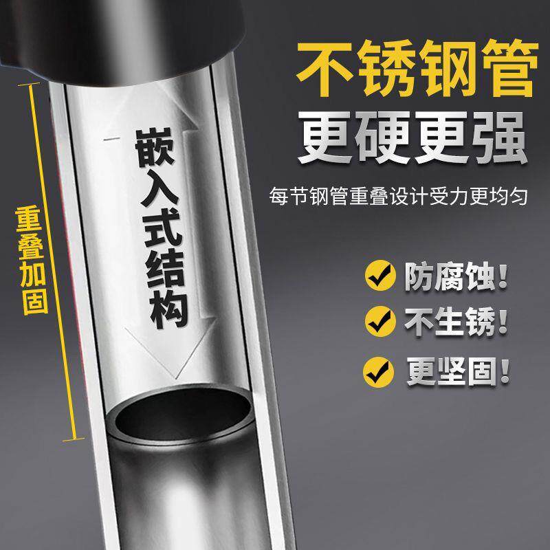 伸缩梯子家用人字折叠楼梯直梯不锈钢竹节梯加厚多功能电工梯便携