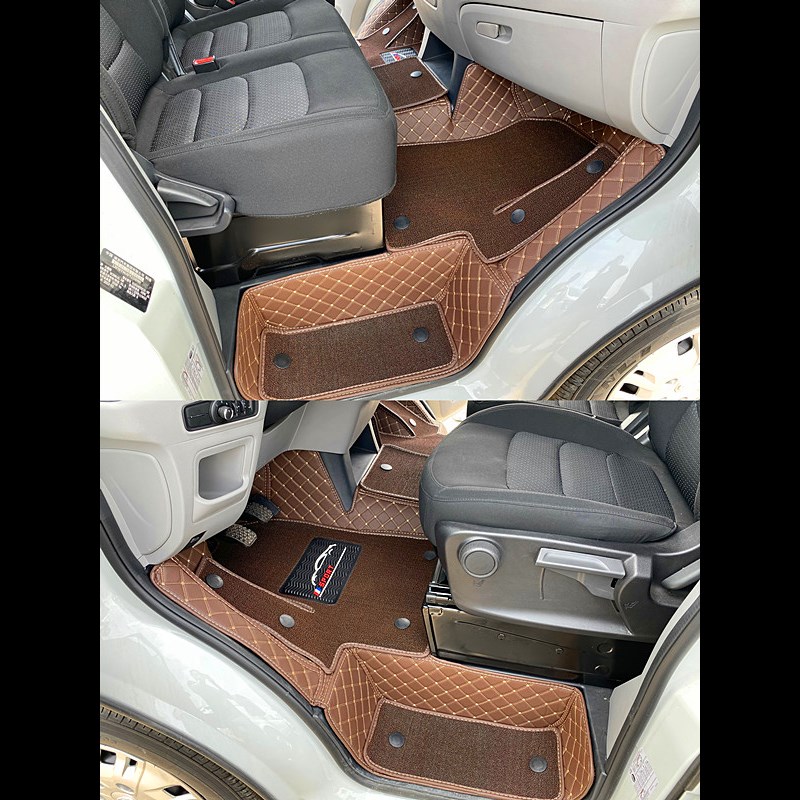 上汽大通新途V90 V100房车全包围汽车脚垫ev90两三座双层脚踏垫