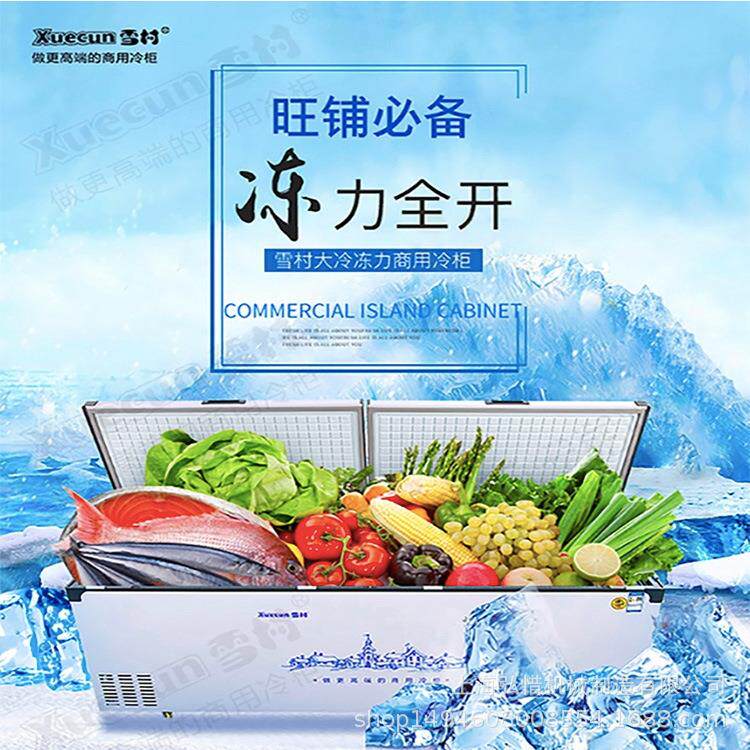 B糕卧式顶开门双温冰柜 冷雪冻冷藏保鲜柜 柜 CD-225508商用冷柜