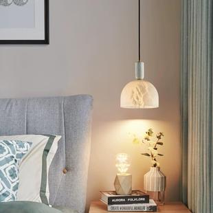 卧室头云石小吊轻奢简约大理石性545全铜高端餐灯厅吧床台创意个