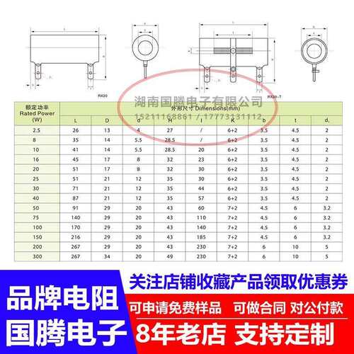 线绕可调电阻可变大功率滑动变阻器负载1000W 500欧 1K 5K 10K J