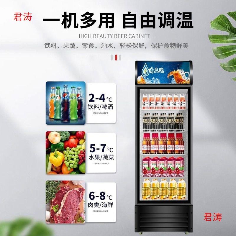 啤酒柜商用冷藏展示柜超市饮料柜双门立式保鲜柜饭店冰箱单门冷柜