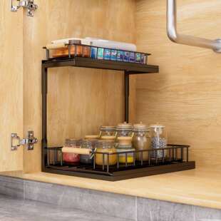 双层抽拉篮下水槽收纳架子卫生间橱柜内宿舍洗漱用品抽屉置物架