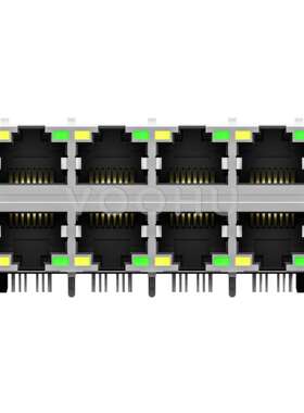 SYT26Q042DB2A4D068 千兆rj45十二口带led 2x6双层带弹片
