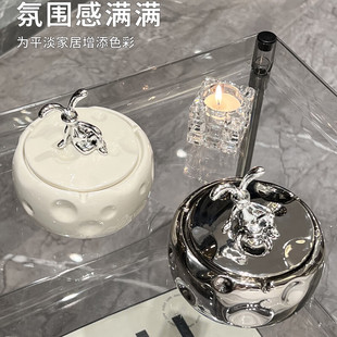 创意个性 饰摆件 家用带盖防飞灰烟缸 客厅办公室装