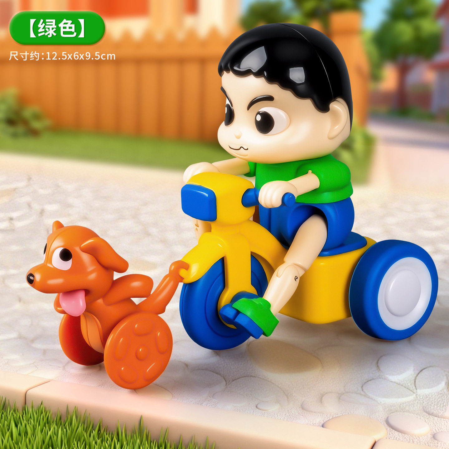 小狗公仔玩具摆件卡通回力小车