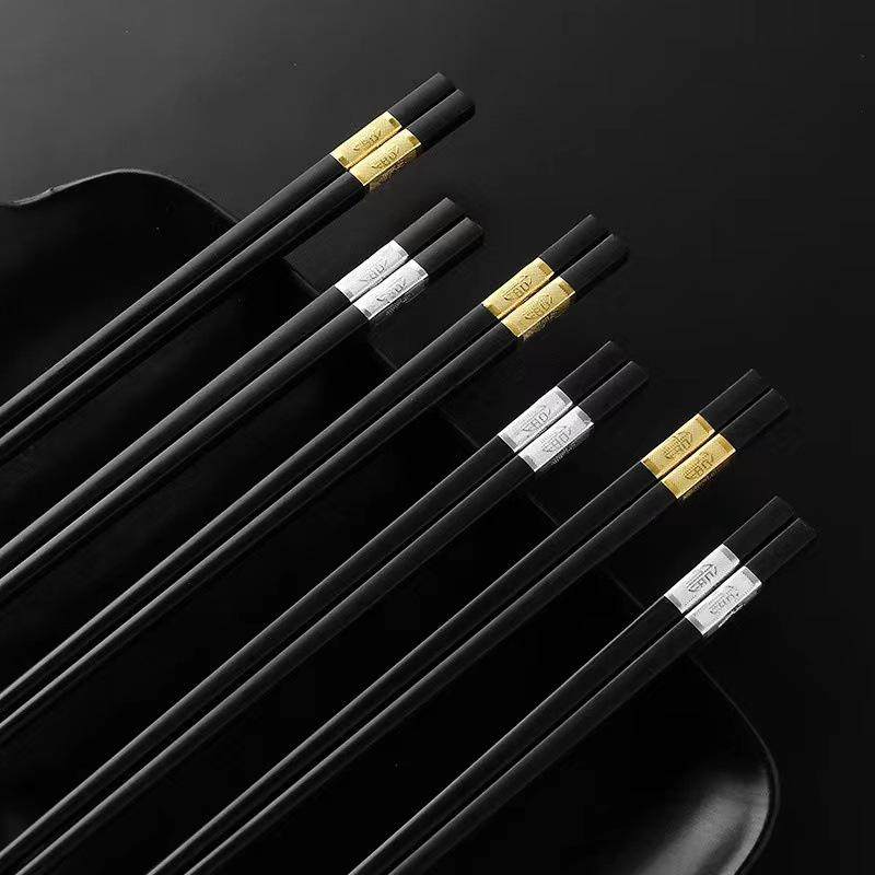 唐筷商用合金筷子餐具10双装消毒饭店餐厅酒店加长合金筷27厘米,餐饮具,筷子盒,淘宝优惠券,粉丝福利购,淘宝优惠卷