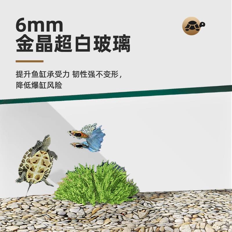 侧滤乌龟缸超白玻璃家用客厅生态龟缸乌龟专用缸饲养鱼缸