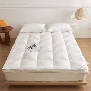 日式 双层加厚白鹅毛鹅绒床垫被酒店民宿软垫羽绒床褥1.21.5m1.8米