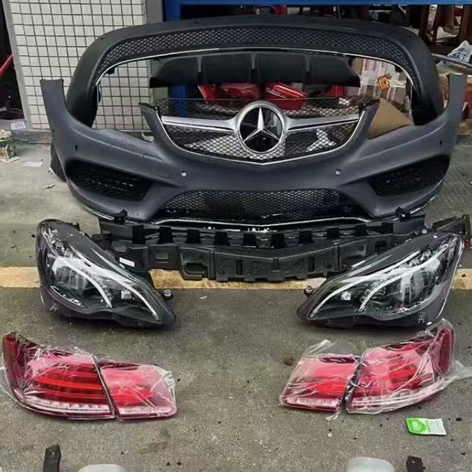 适用于奔驰E级W207老款改新款E200 E260 E300前后保险杠大灯尾灯