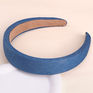 3CM柔软牛仔棉布海绵发箍发饰 热卖 直销现货 2024秋冬新款