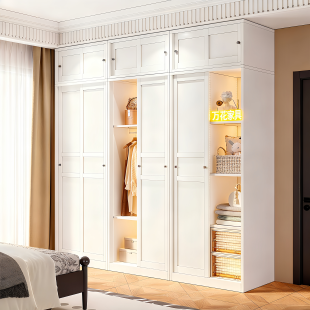 钢制衣柜家用卧室储物新型衣柜推拉门金属无甲醛儿童衣柜铁皮衣柜