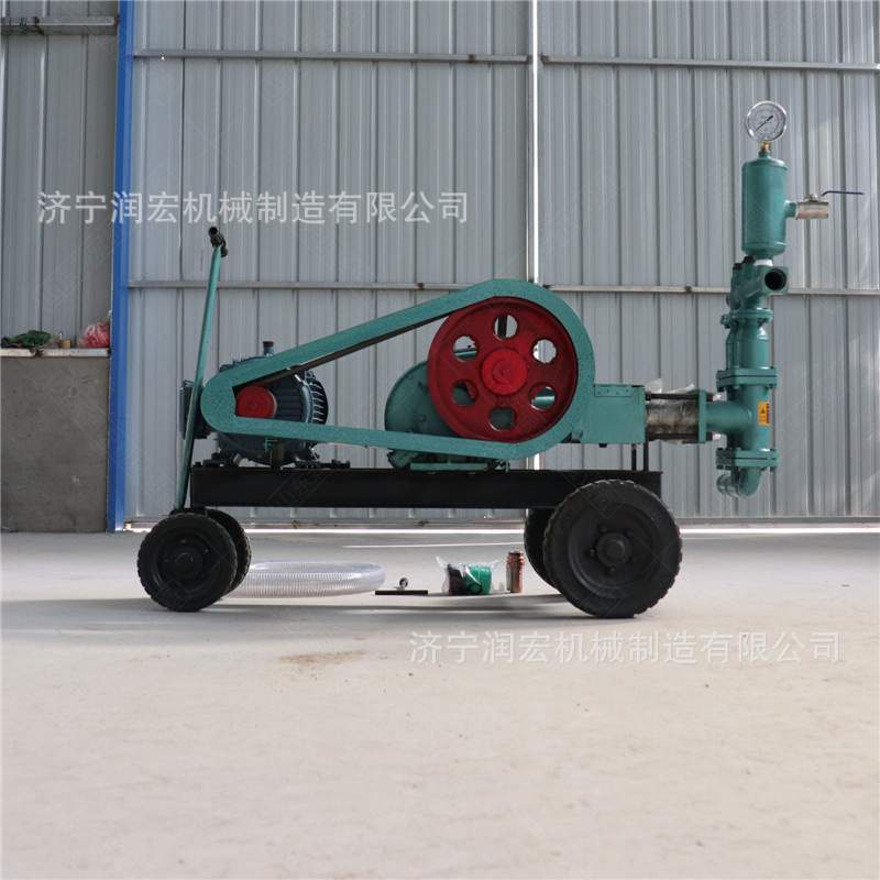 BW70电动砂浆注浆机水泥浆建筑灌浆压力移动高压单液注浆泵