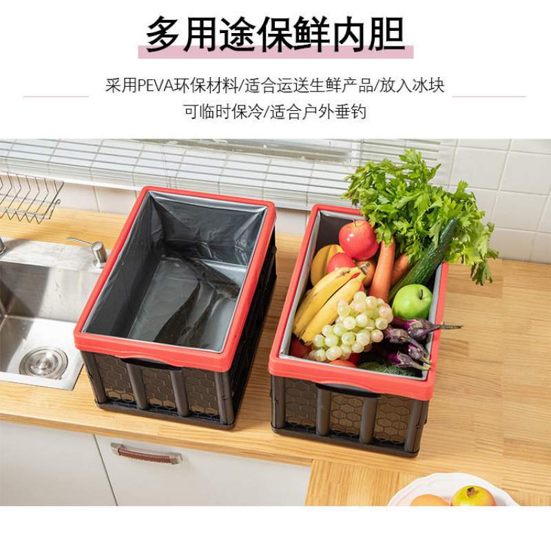 收纳箱学生书箱可折叠家用宿舍教室整理箱带轮子拉杆小推车储物箱